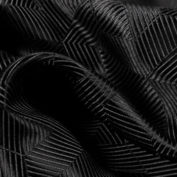 Adele Metallic Effect Fabric, Black - Tackler London