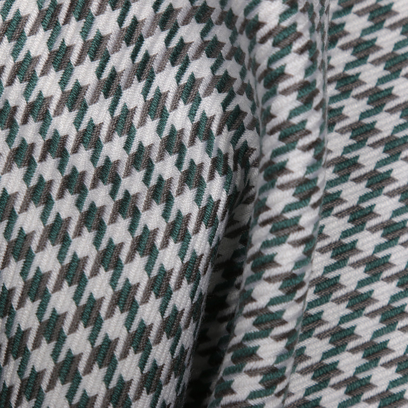 Eleanor Patterned Fabric, Emerald-White - Tackler London