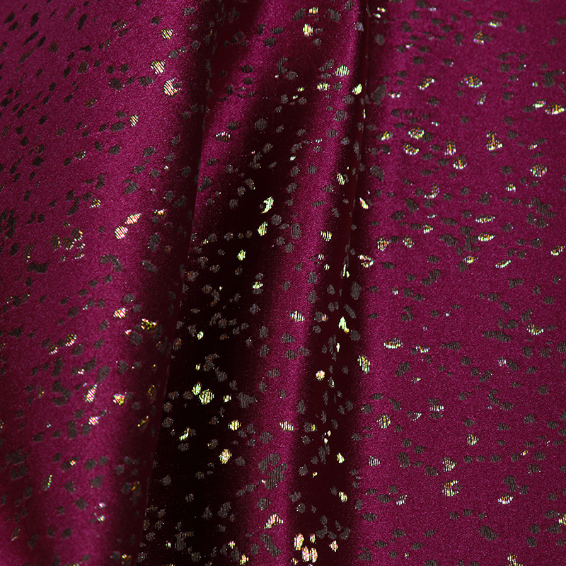 Nellie Metallic Effect Fabric, Pink Peacock - Tackler London